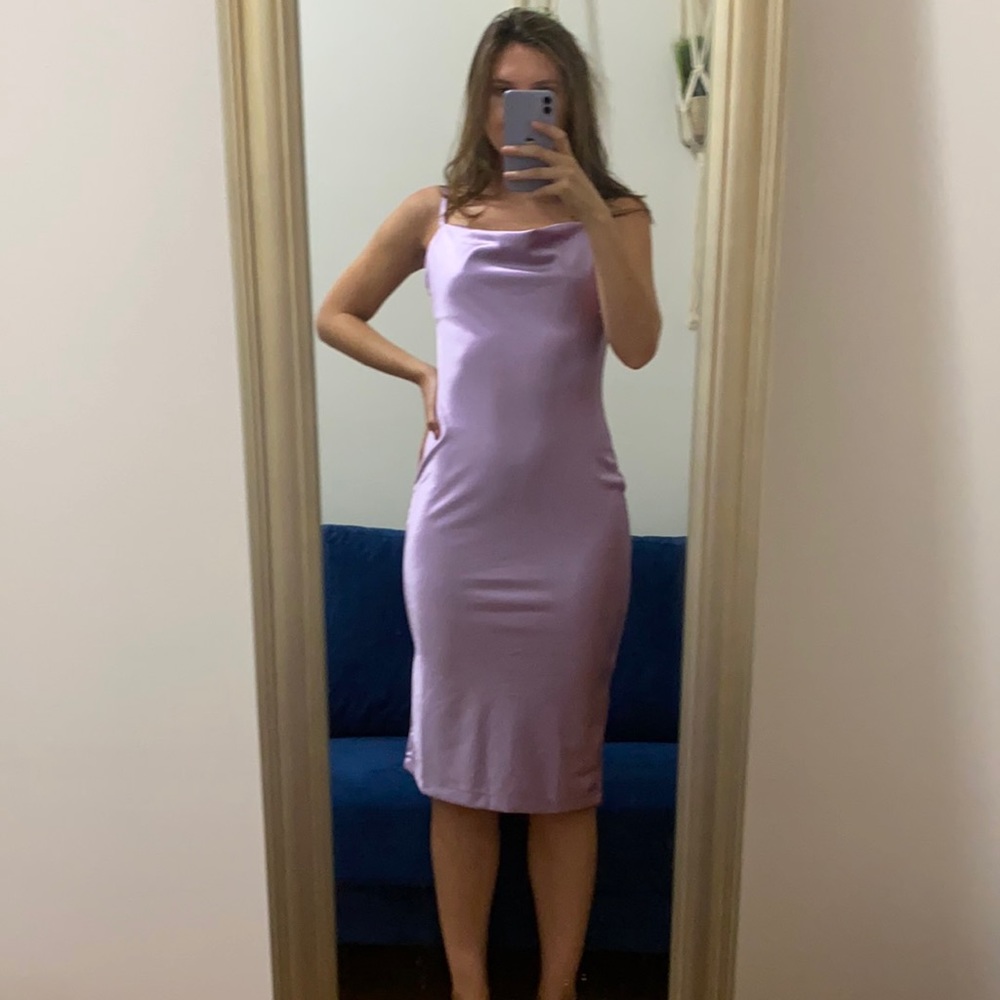 Size small purple satin dress